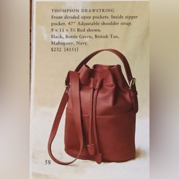 Vintage Coach Red Thompson Drawstring Bag 4151 Bucket Bag - Picture 15 of 16